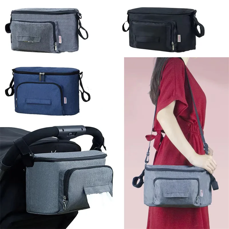 Baby Stroller Organizer Hanging Bag Diaper Storage Bag Large Capacity Baby Stroller Mommy Bag Baby Accessories Outdoor Travel