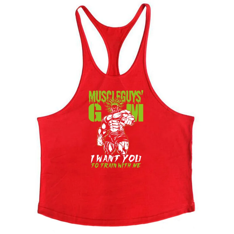 Mens 100% Cotton Stringer Tank Top Cross-Border OEM Gym Vest, Breathable Workout Singlet Summer Quick Dry Loose Fit Shirt