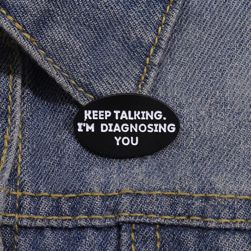 Cartoon Fun English Letter Alloy Drip Oil Badge Fashionably Simple Men women's brooch Clothing Accessories Jewelry Gifts