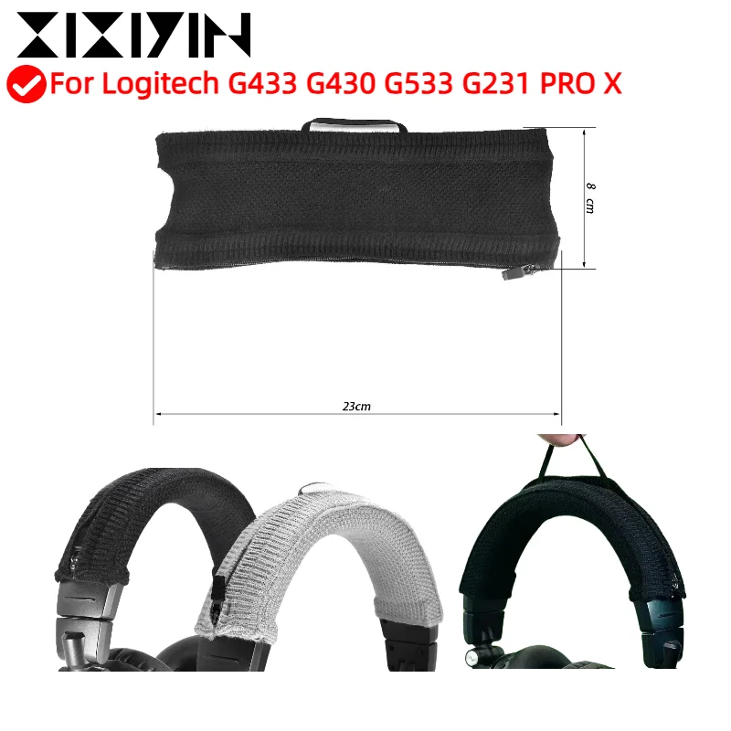 

XIXIYIN Zipper Knitted fabric Headband Protector fashion headphone Accessories For Logitech G433 G430 G533 G231 PRO X Headphone
