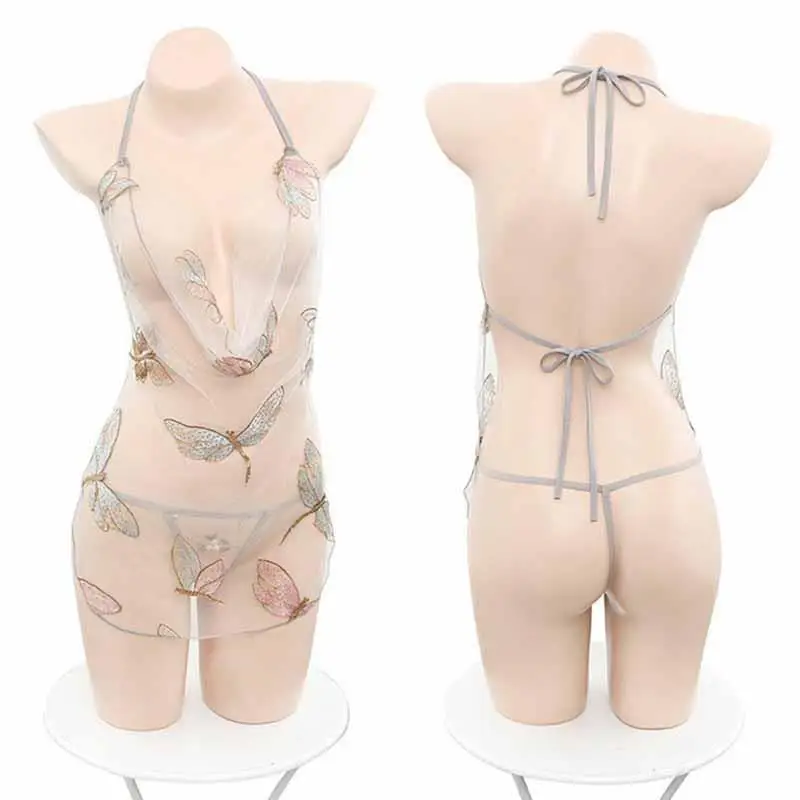 Sexy  Girl Costume Spwear loween Nightclub Queen Invisible orm Pure Desire Lady Dr Polyester Fiber Midi Skirt