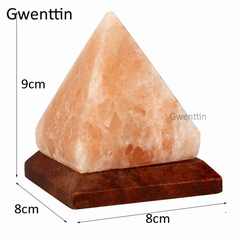 Imagem -05 - Himalayan Natural Crystal Usb Salt Lamp Triângulo Mão Esculpida Purificador Led Night Light Base de Madeira Quarto Lava Lamp