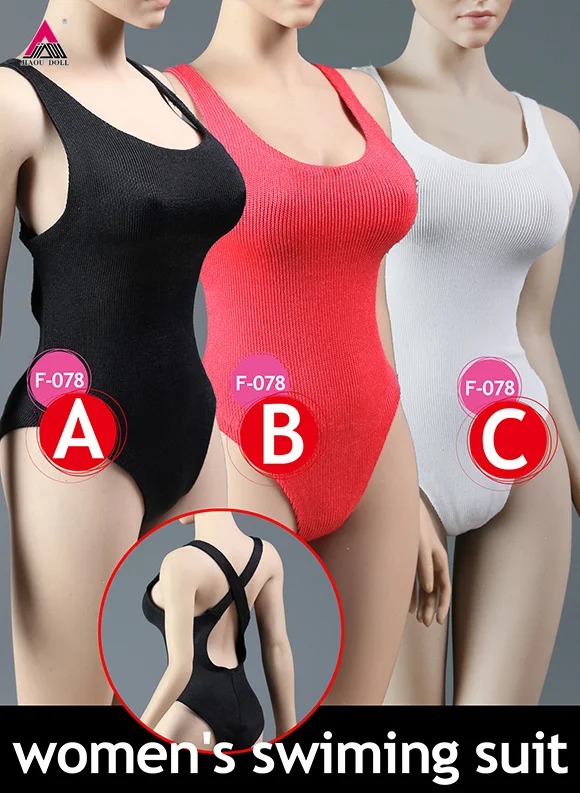 SUPERMCTOYS F-078 1/6 ملابس السباحة النسائية الملابس الداخلية بيكيني الملابس والاكسسوارات صالح 12 بوصة تبليجو JIAOU عمل الشكل الجسم