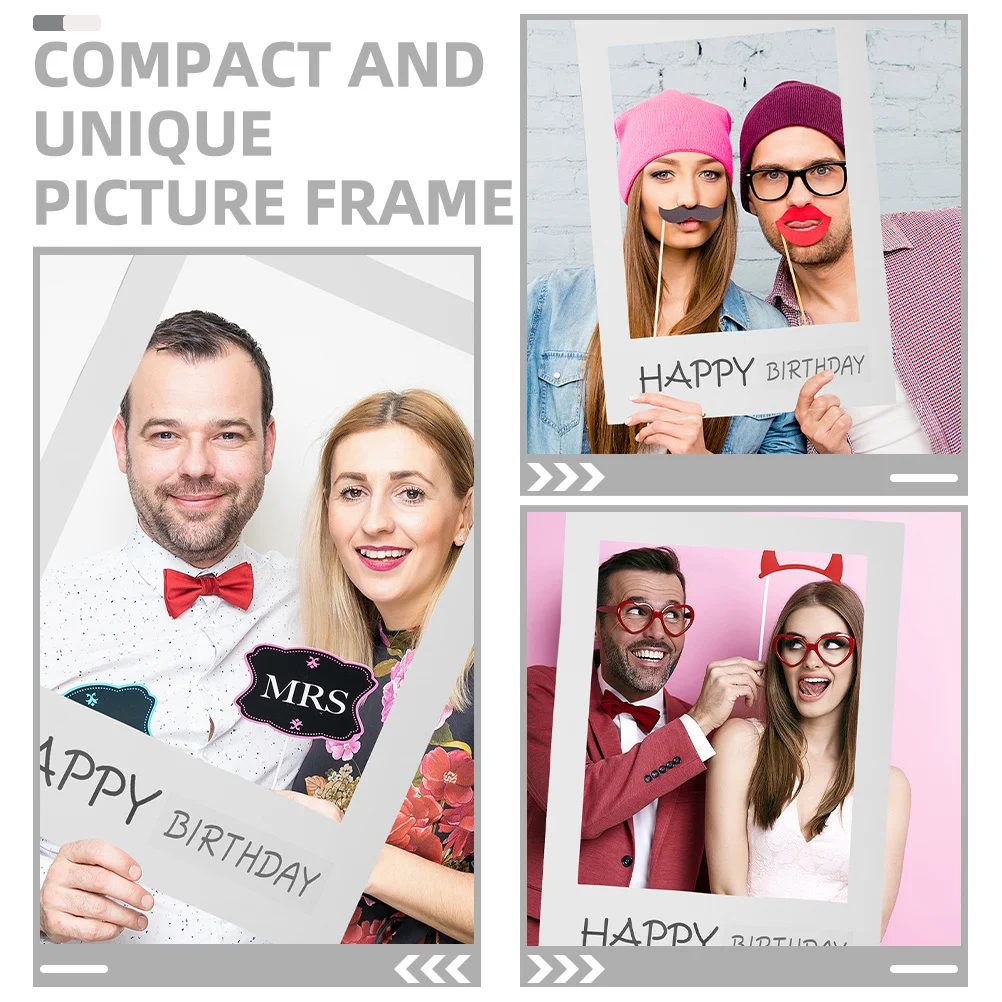 

2Pcs Reusable Birthday Photo Props Compact Design for Fun and Party Photos Photo Booth Props Picture Taking Prop