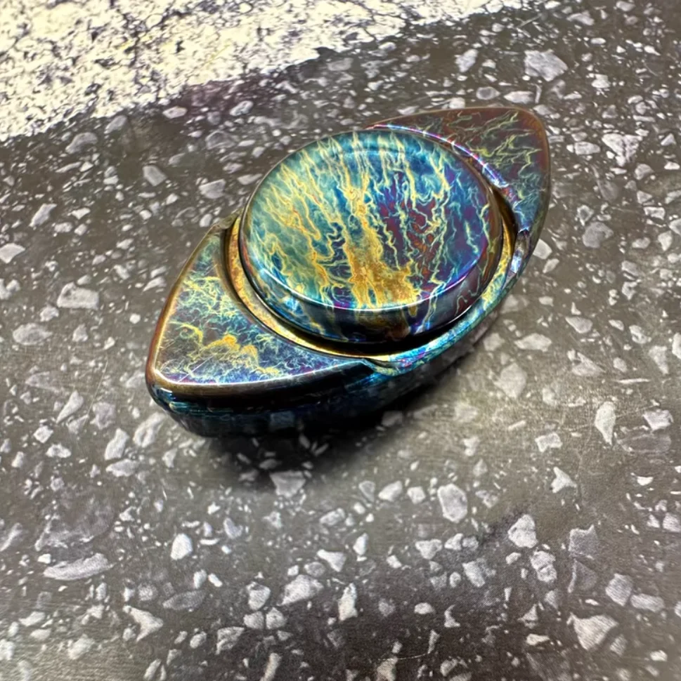Used EDC Titanium Storm spinner fidget decompression toy