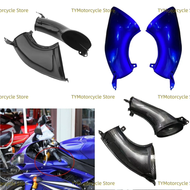 Plastic Motorcycle Accessories Ram Air Intake Tube Duct Cover Fairing Fit For YAMAHA YZF R1 YZF YZF-R1 YZFR1 2007 2008