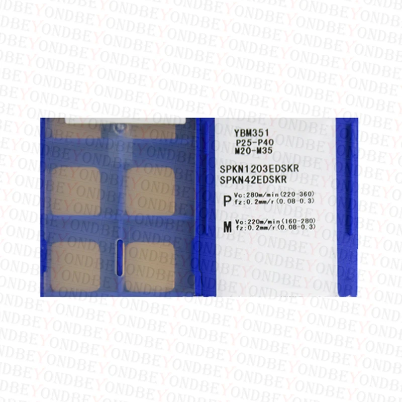 Imagem -02 - Fresa Carboneto Insere Spkn1203 Ybm351 Spkn 1203 Edskr Processamento de Aço e Inoxidável 100 Original Spkn1203edskr Ybm351