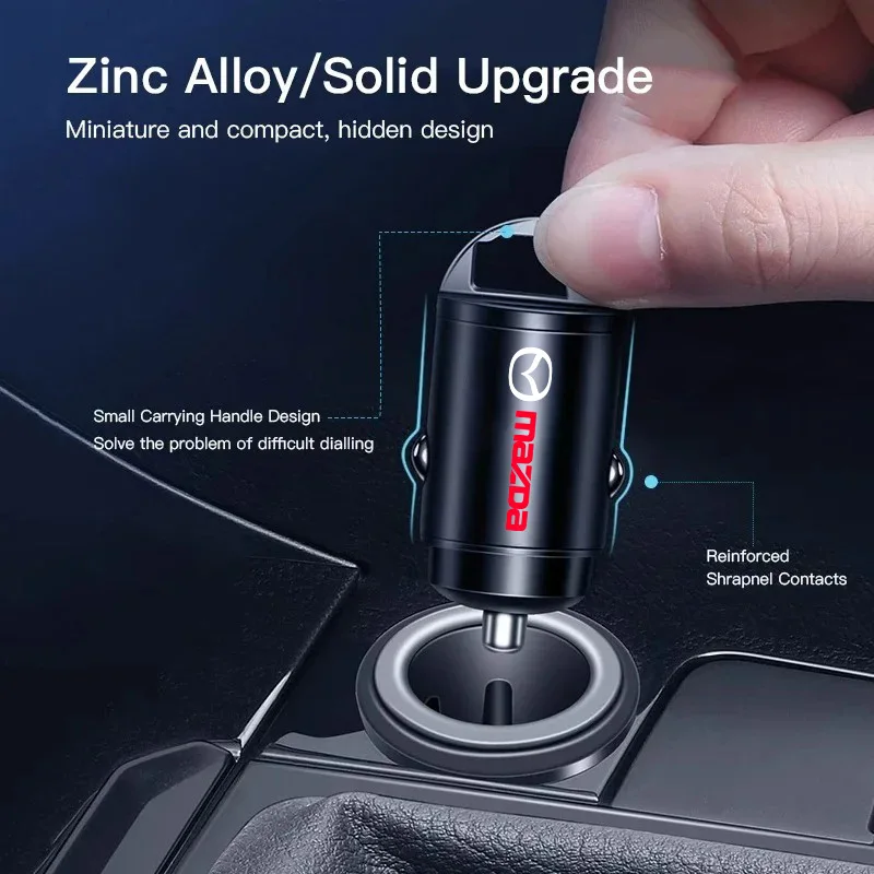 Car Charger Adapter USB PD Type C Fast Charging Quick Charge For Mazda 3 6 Atenza Axela CX-5 CX3 323 RX8 MX5 CX5 car accessories