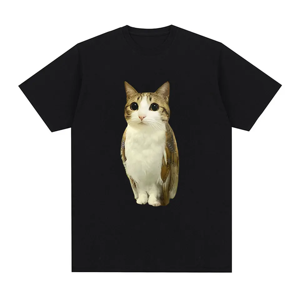 Funny Cat Owl Graphic T Shirt for Men and Women