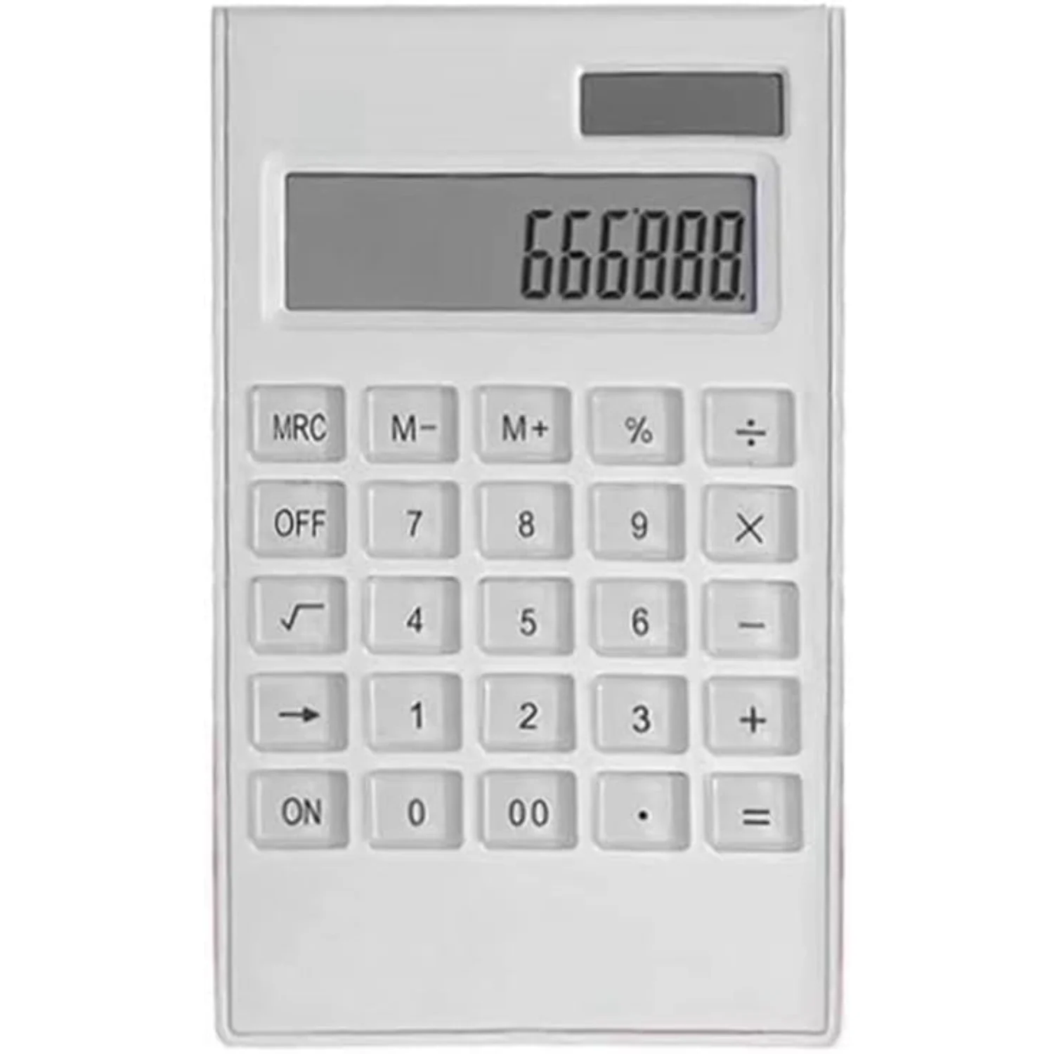 Upgraded calculator, 12-bit solar battery office calculator with large LCD display, large induction buttons, dual power desktop