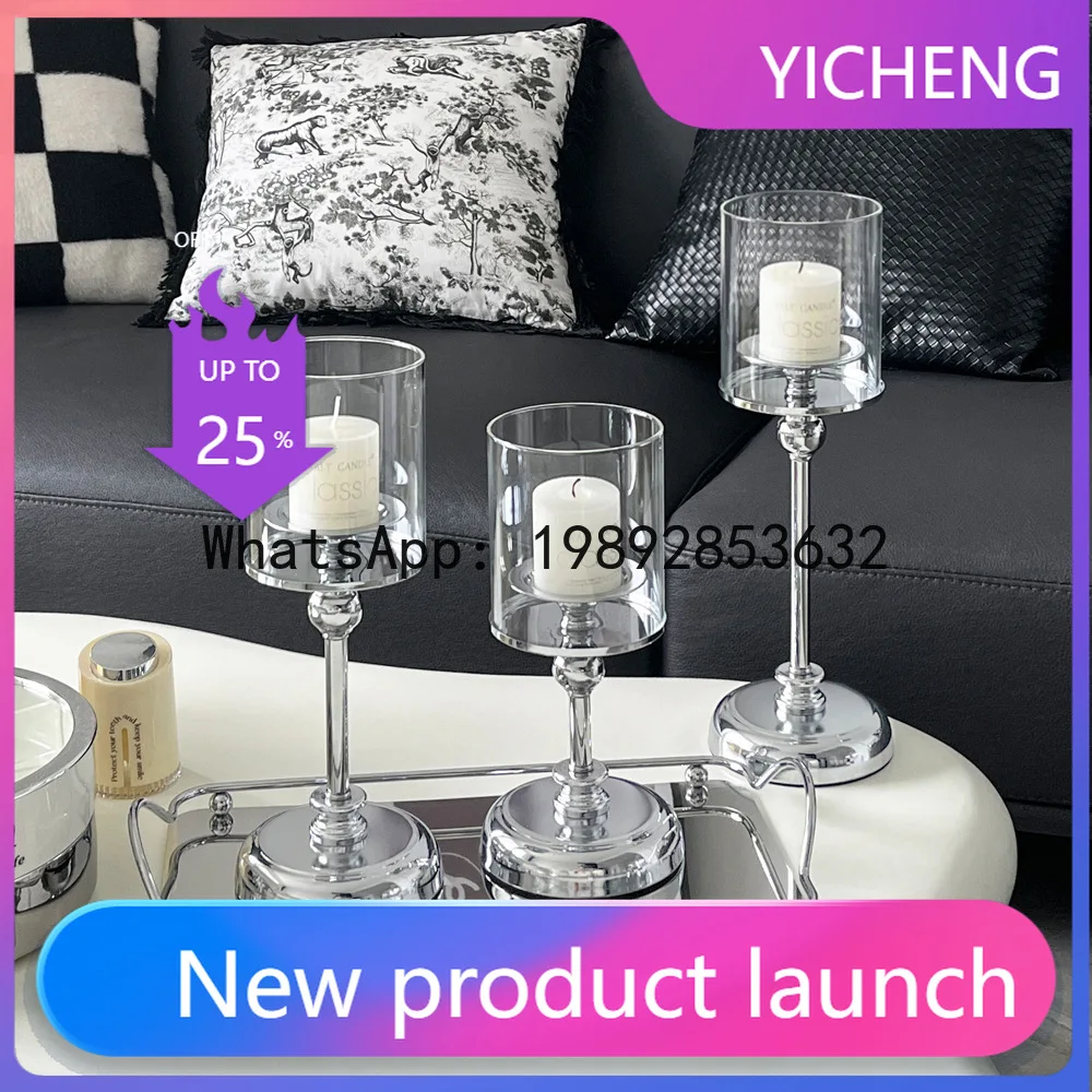 

LYY Light Luxury Candle Holder, Vintage Romantic Atmosphere, Table Candlelight Dinner, Simple Modern Decoration