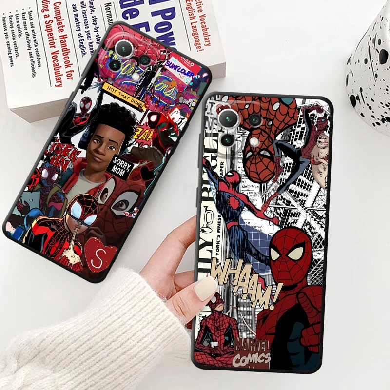 Spider-Man Beyond Universe Phone Case For Xiaomi 10T 11T 12T 13 14 Pro 11 12 13 Lite 12X Black soft shell