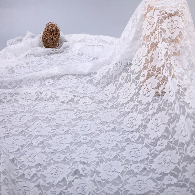 

Spot 2023, весна, лето, осень и зима, новый полиэстер, амиак, эластичная полая кружевная ткань, женская модная кружевная ткань