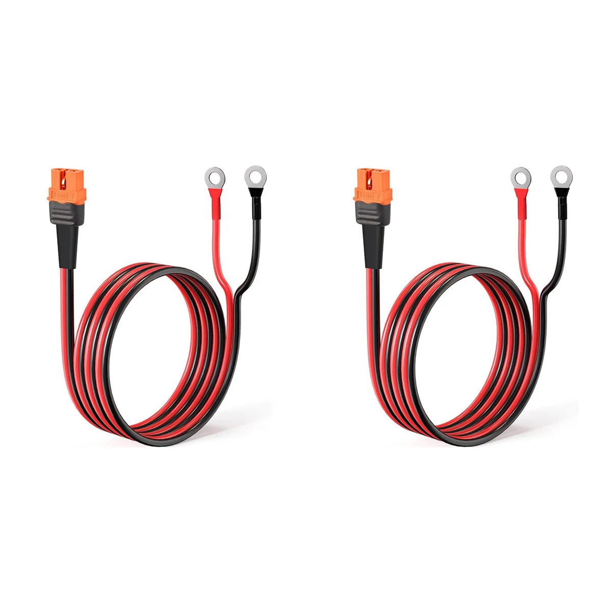 ABGI-2X 12AWG Xt60i หญิง O แหวนขั้วต่อลวดกระป๋อง, สําหรับ RC แบตเตอรี่ Solar Power Station & บานหน้าต่างพลังงานแสงอาทิตย์