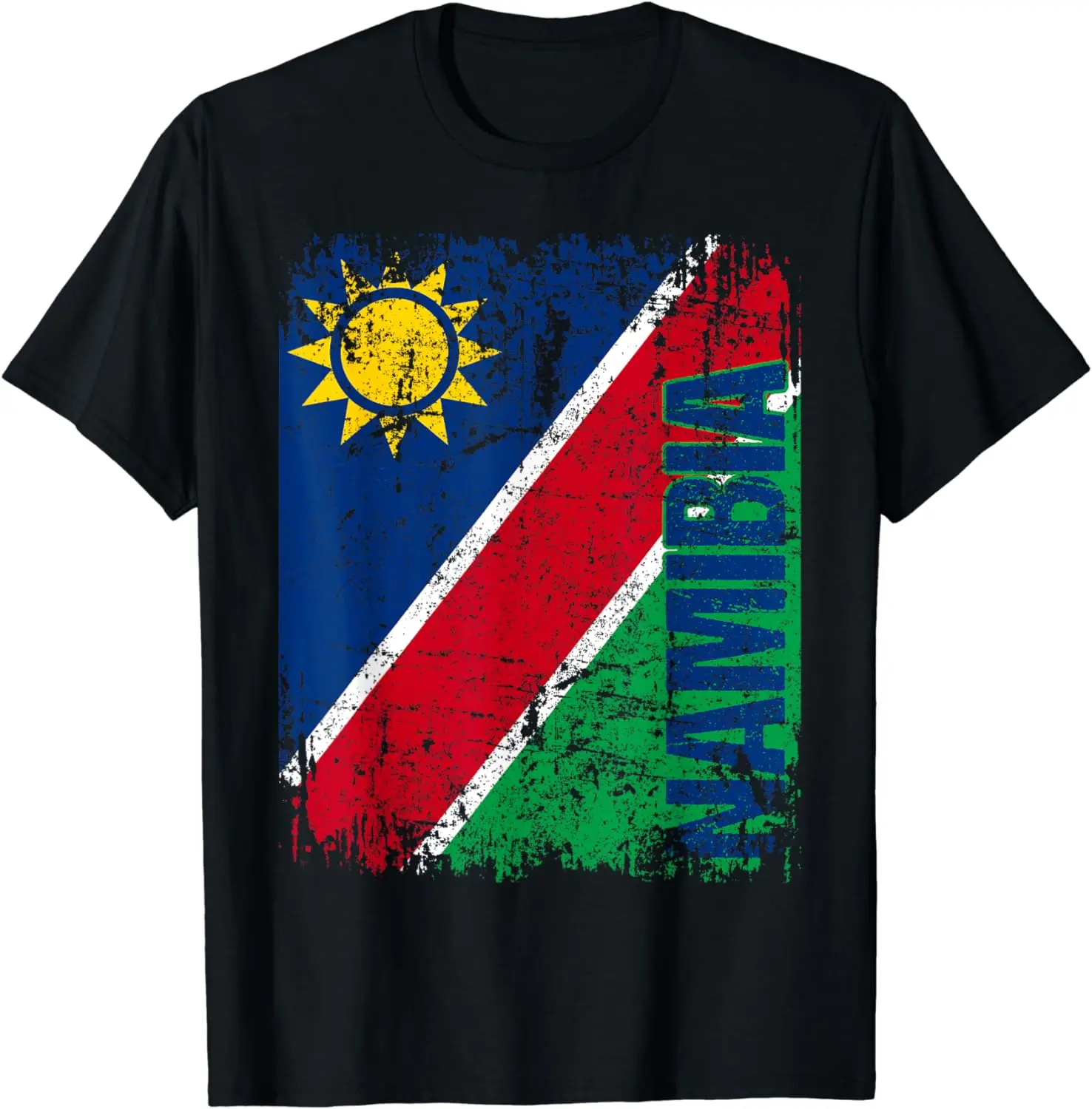 

NAMIBIA Flag Vintage Flag NAMIBIA T-Shirt for Men Women Teens Holiday Travel Cotton Short Sleeve Loose Tee