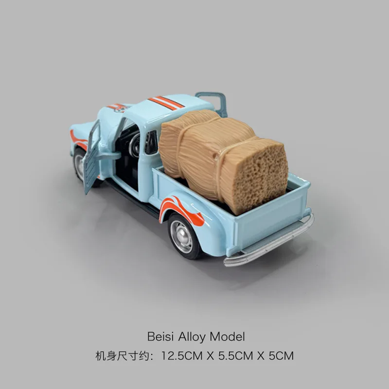 1:32 Alloy Pickup Truck Model Double Opening Doors Vintage Off Road Vehicle Desktop Display Ornament