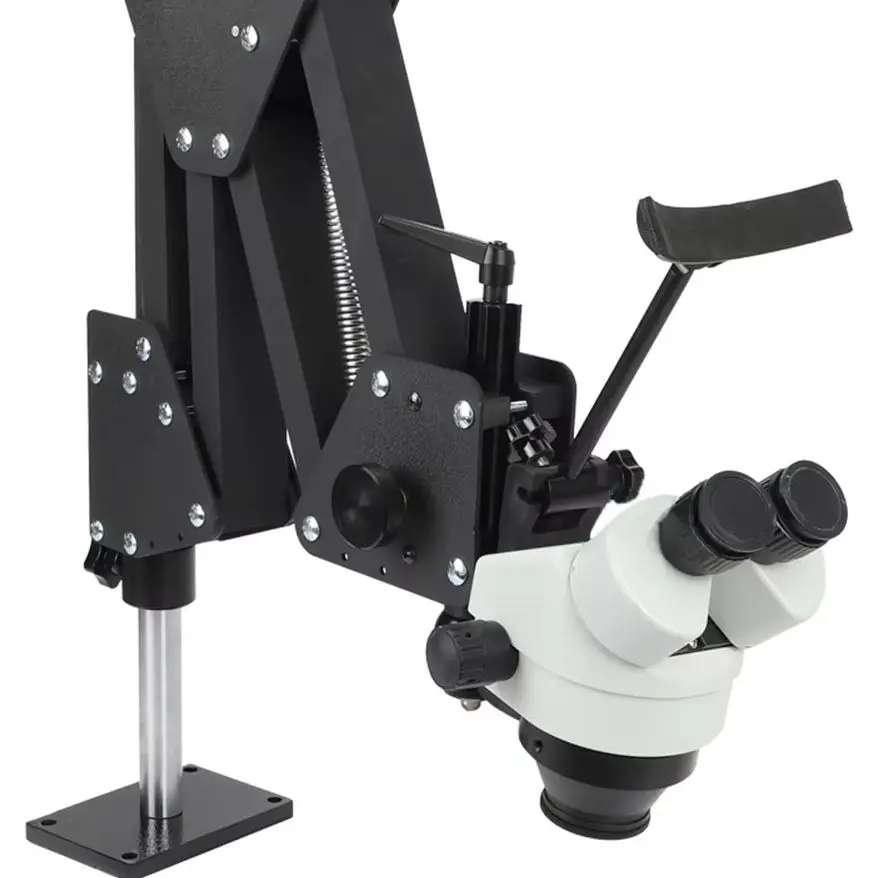 DZQ-1 microscope Retractable spring bracket Multi-angle Zoom jewelry magnifier Micro mounting machine with lens