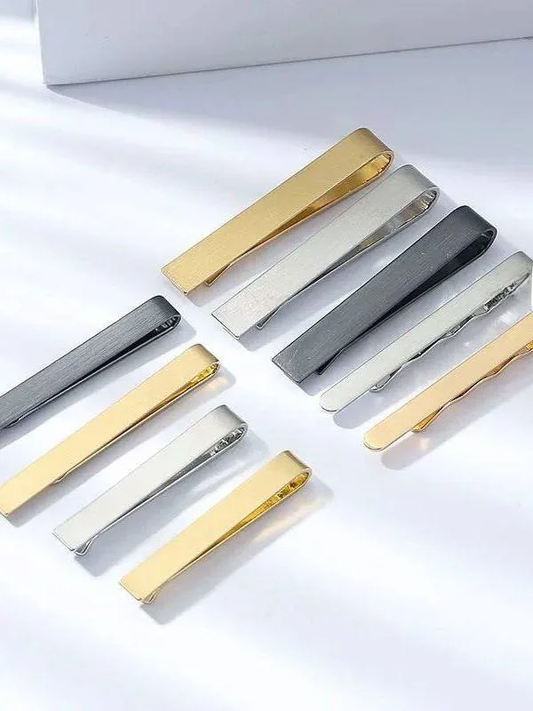 メンズシンプルネクタイ銅製バーカフマネークリップファッションアクセサリークラシックブラックスタイリッシュで実用的なビジネス用