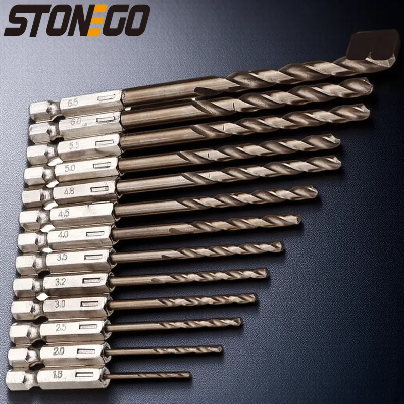 

13 шт. от 1 до 6 5 мм, шестигранный хвостовик HSS, набор сверл с титановым покрытием для электрической отвертки, сверления по металлу, дереву