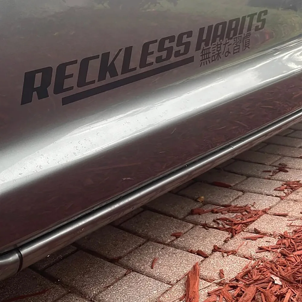 Reckless Habits Car Windshield Decals Car Fender Side Door Decor Stickers Vinyl Accessories