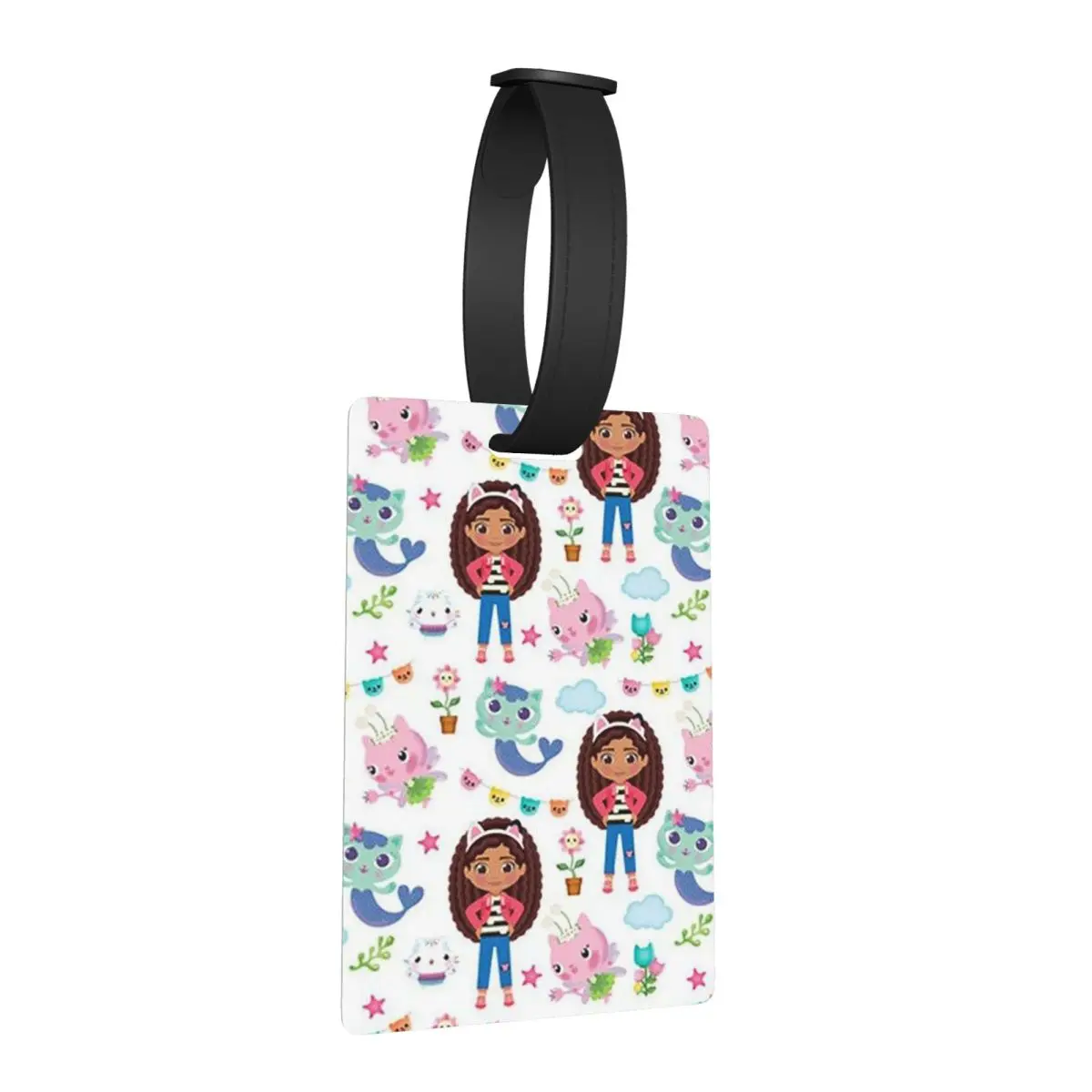 

Милые бирки для багажа в стиле мультфильма «Кукольный домик Габби», аксессуары для чемоданов, бирки для путешествий, держатели для багажа, именные бирки с адресом