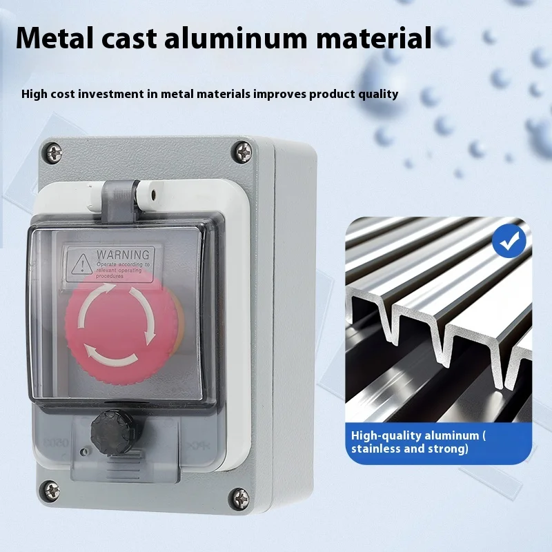 Cast Aluminum Outdoor Waterproof Button Control Box with Metal Hard Shell Box Industrial Fan Elevator Start and Stop