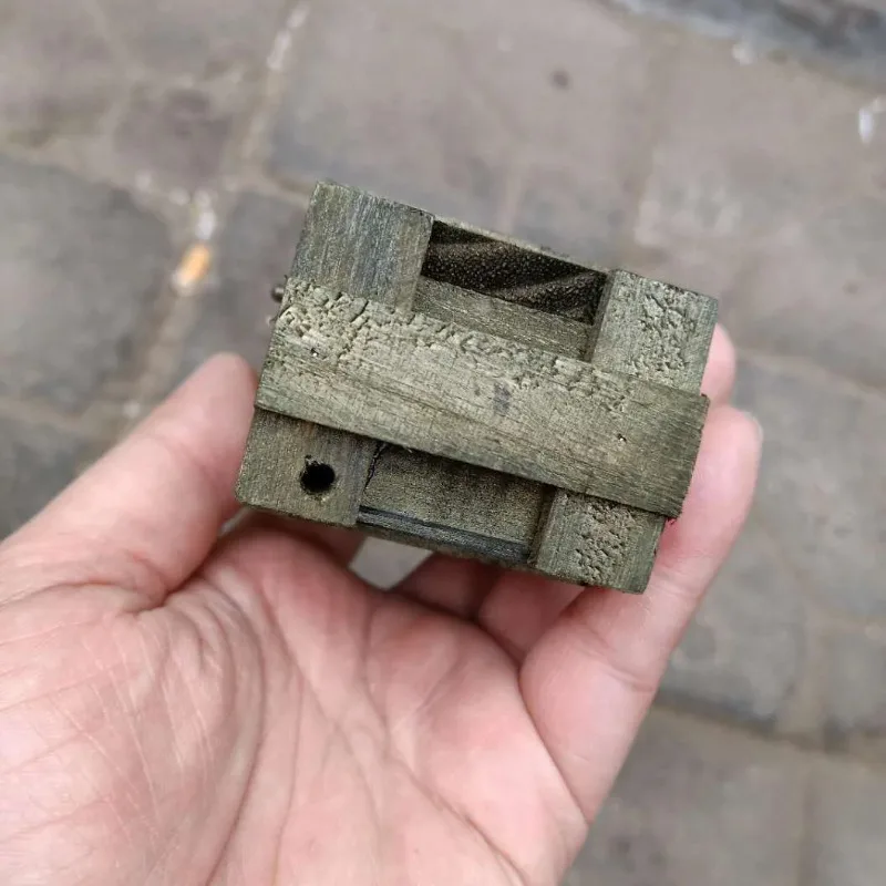 Pudełko na amunicję w skali 1/6, styl wojskowy z II wojny światowej, drewniane. ‌   Model etui na akcesoria do figurek akcji o wysokości 12 cali