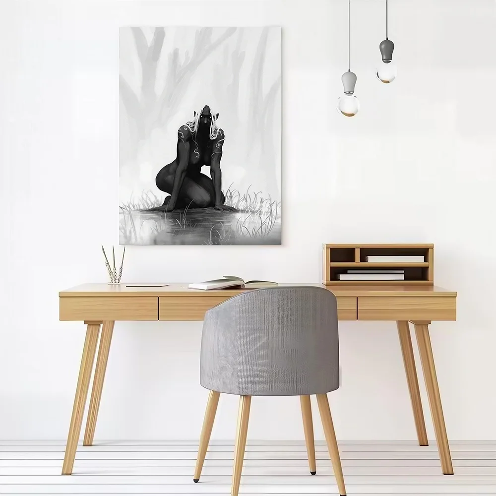 Lonely Drow Canvas Poster Customizable Pictures Wall Art Canvas Painting for Home and Decoration Modern Living Room Paintings