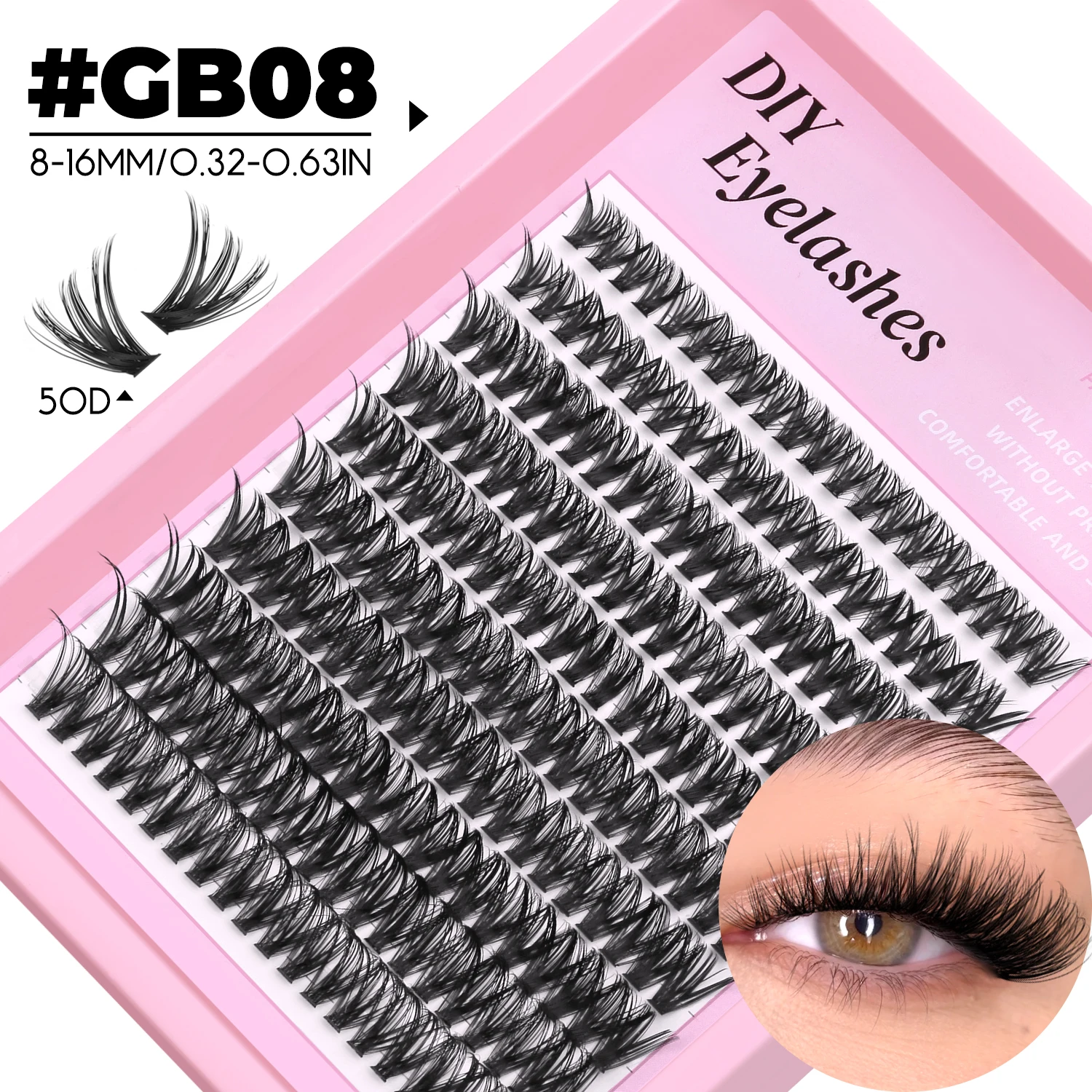 DIY Cluster Lashes Mixed Tray Natural Volume