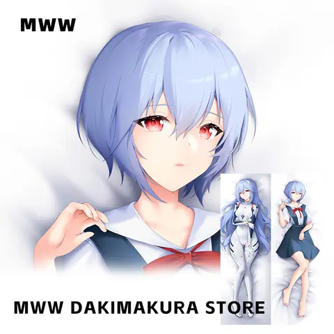 Eva Rei Dakimakura Anime Double face impression taille réelle corps taie d'oreiller couverture taie d'oreiller