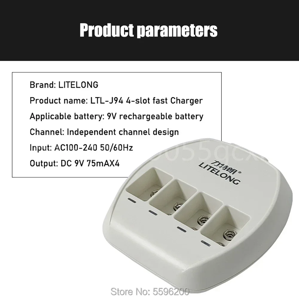 100% Original Sofirn 2000mAh SUPER BIG 9v Ni-MH Rechargeable Batteries  9 Volt Battery + 1PCS Dedicated 4 Slots 9v Charger