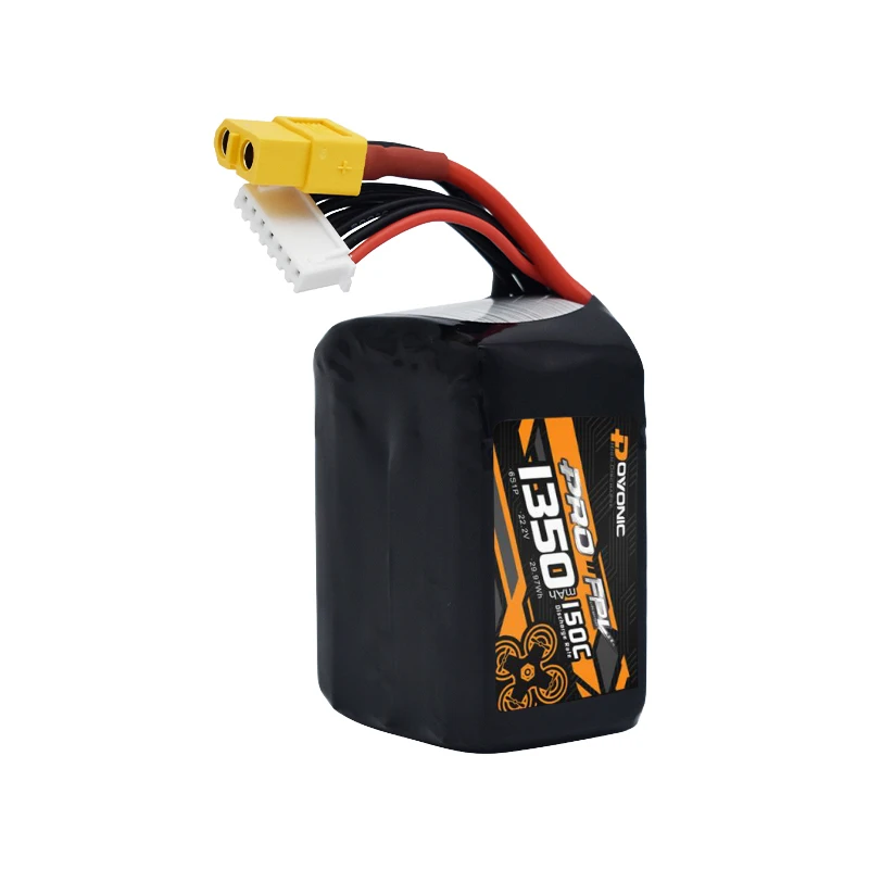 RC FPV 비행기 쿼드콥터 헬리콥터 드론 부품용 리포 배터리, 22.2V 배터리, 1350mAh 150C, 6S 22.2V, 4 개