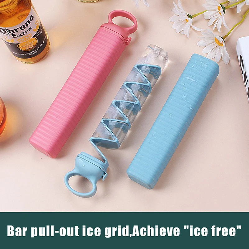 

1 шт., бытовая форма для льдогенератора, прочный пресс-лоток, быстрозамерзающая силиконовая форма для холодильника, многоразовая для кухонных барных аксессуаров