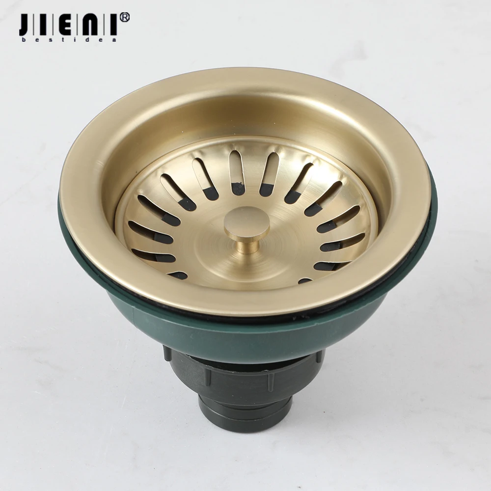 

Антикварные латунные аксессуары JIENI для кухонной раковины, слив для кухни, остаток блока для овощей для защиты от засорения, круговой слив