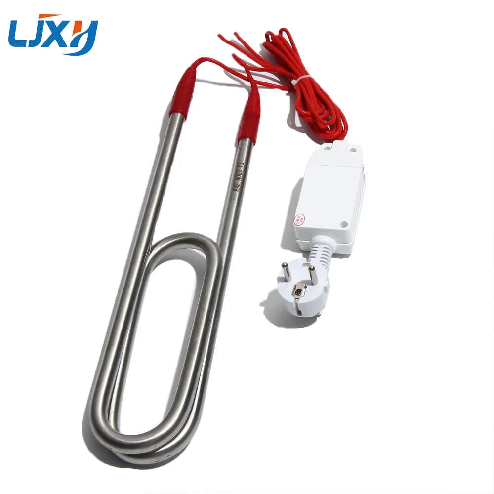 LJXH Industrial Electric Heating Element High-power Copper/Stainless Steel Water Tank Pool Heater 3KW Wiith/without EU Plug