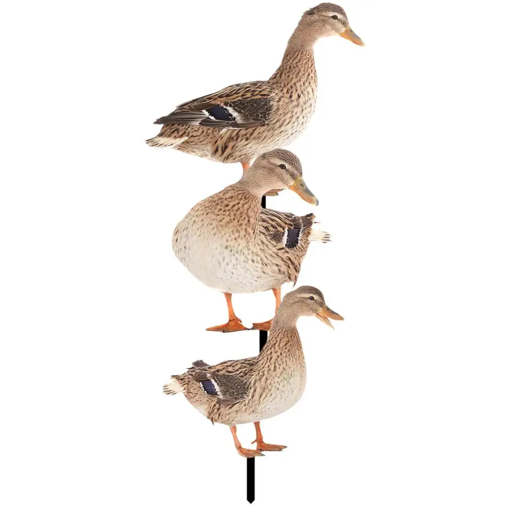 

3 Pcs Garden Decorative Piles Outdoor Ornaments Large Decoration Sign Yard Stake Animal Stakes Wood
