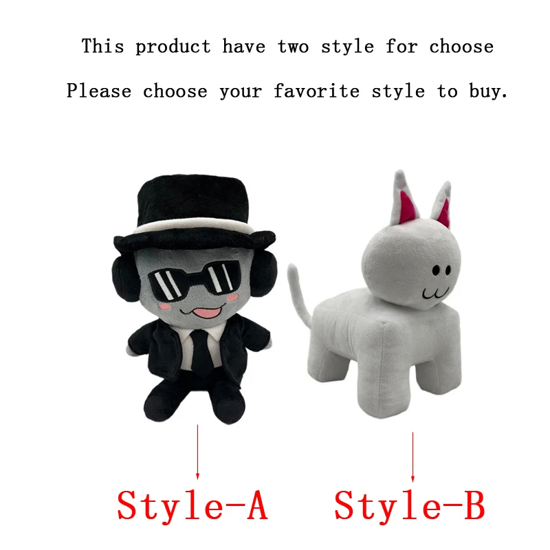 Large Size Funny Game Anime Two-Time Forsaken Chance Two Time Plush Toy Lovely Animal Red Ear Cat Tail Plushie Stuffed Doll Gift