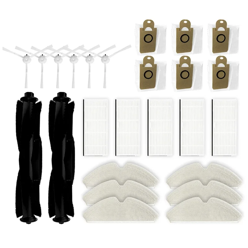 BAAN-For Lenovo T1 Pro / T1s Pro / Cleaner T1 Kit روبوت فراغ الأسطوانة فرشاة فلتر Hepa ممسحة القماش كيس لجميع الغبار