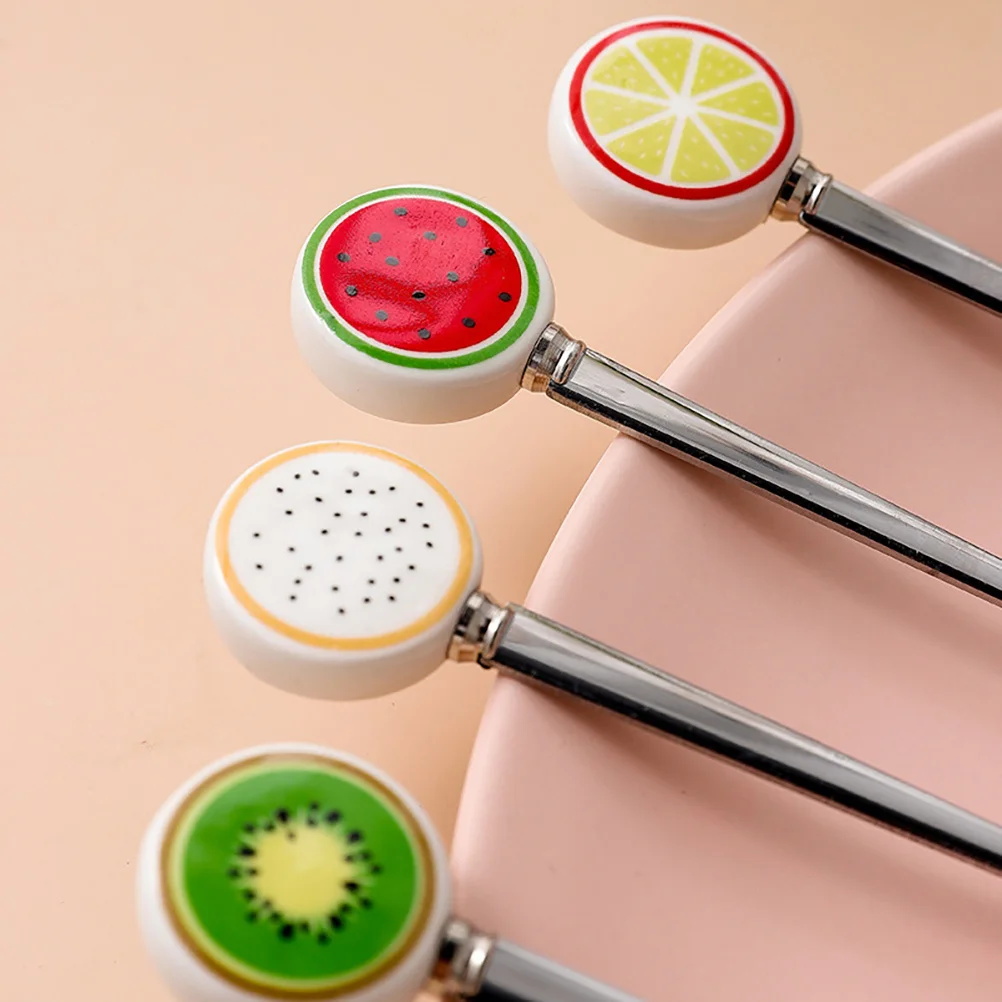 

3pcs Watermelon Stainless Steel Dessert Fruit Spoons Lovely Coffee Mixing Reusable Kitchen Bar Utensils Bright Colors