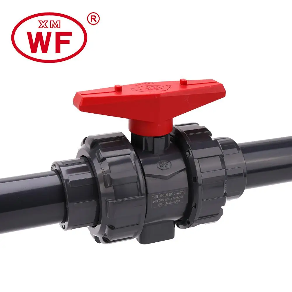 1pc Inner Dia20mm 25mm 32mm 40mm 50mm PVC Ball Valve Union Valve PVC Water Pipe Connector Plumbing Hose Fittings Slip Shut Valve
