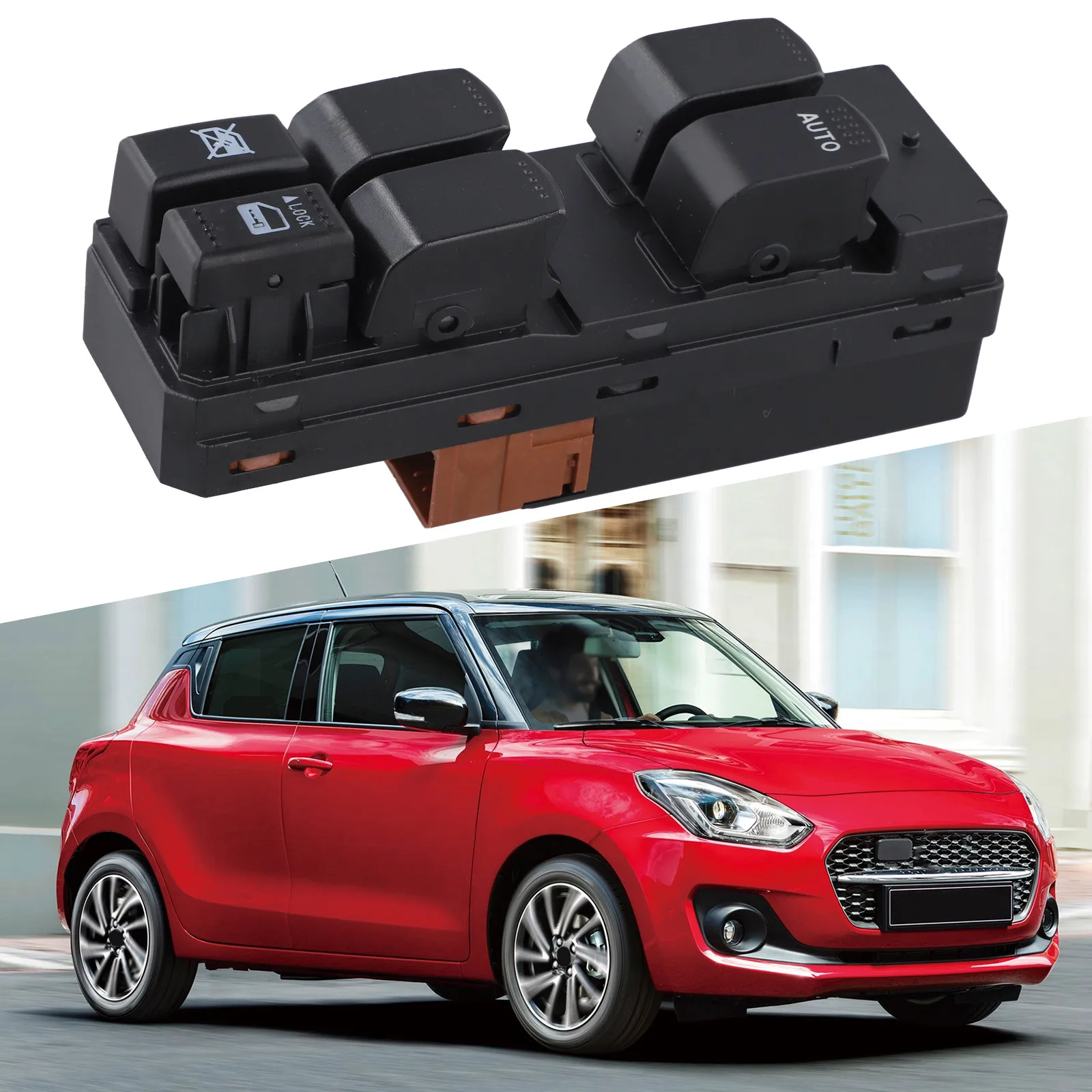 

SX4 Window Switch Electric Window Switch Vehicle Window Control ABS Material Construction Easy Installation Process