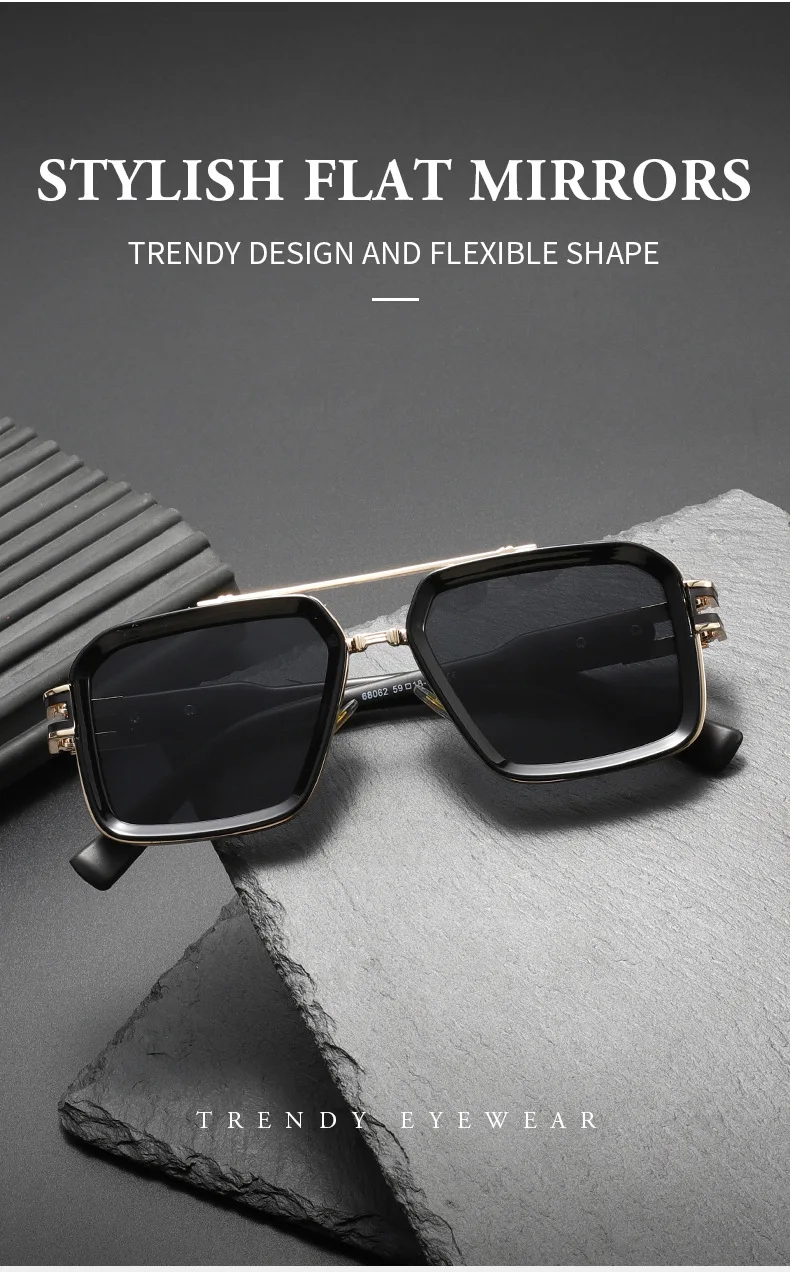 2025, neue Unisex-Sonnenbrille, vielseitiger Modetrend, Doppelstrahl-Design, Sonnenbrille, Mann und Frau, Brillen, Steam Punk, UV400-Sonnenbrille – Detail 3