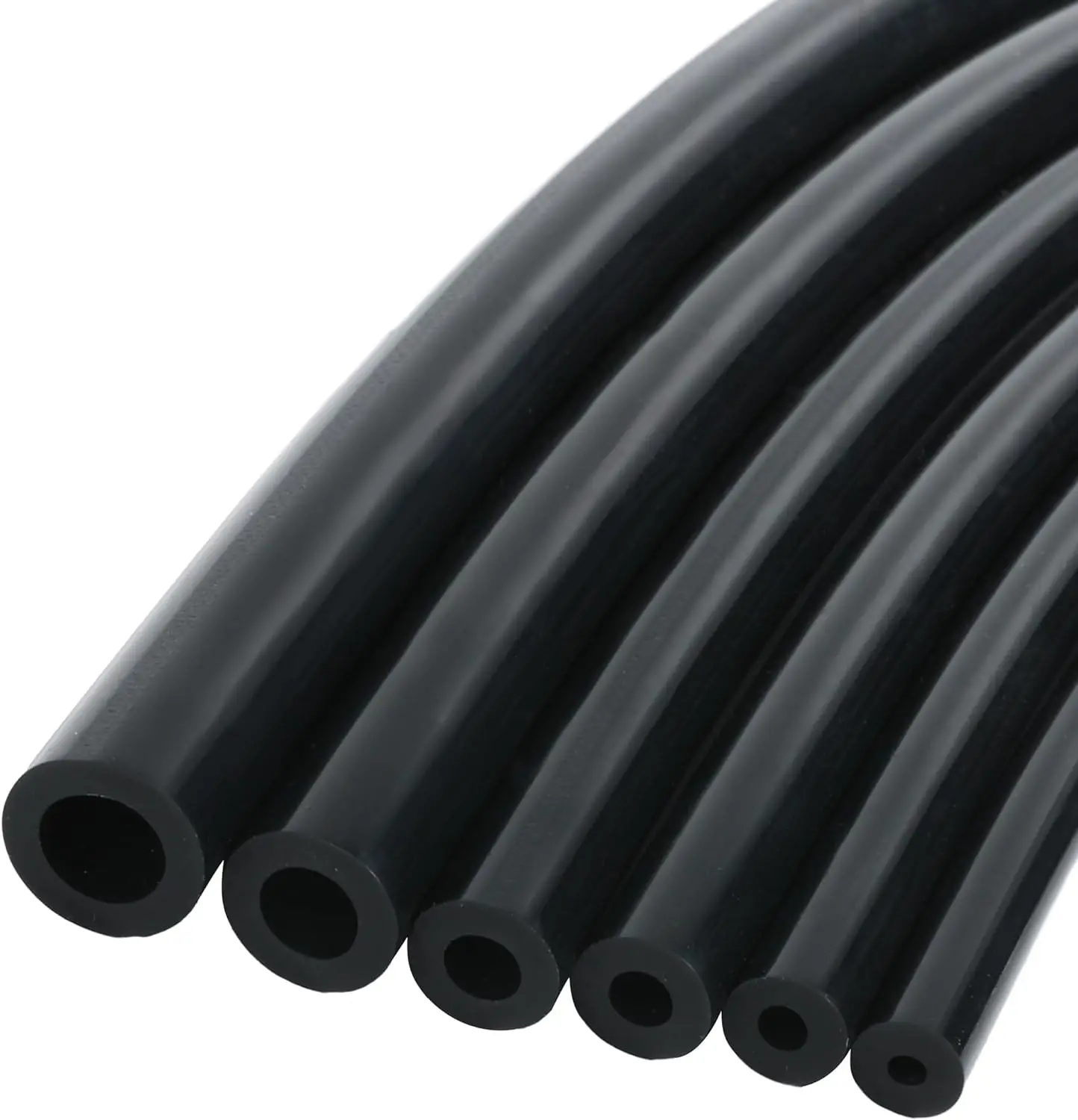 

1M Double-layer Resin Oil Pipe Fuel Tube Oil-resistant Wire-clamping Tubing Petrol Hose Diesel Pipeline Black Core 6~14mm