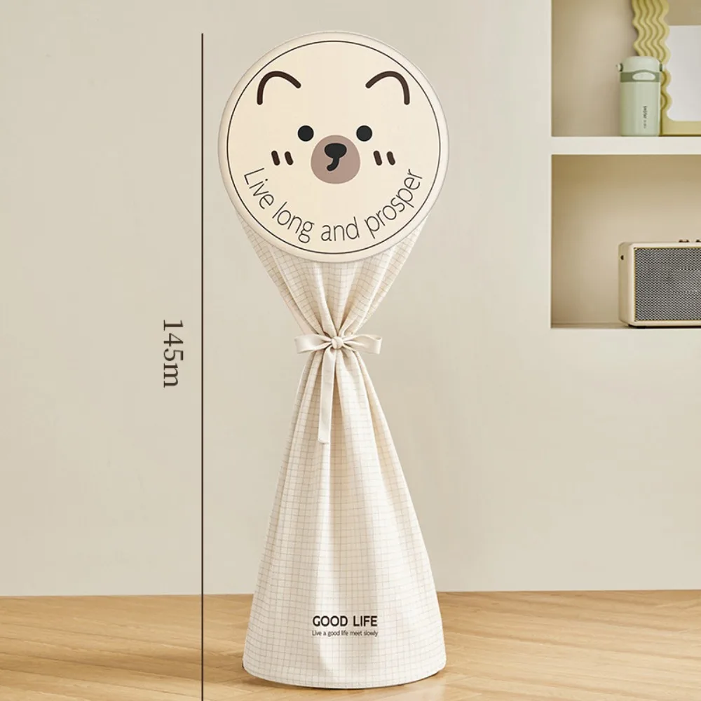 New Round Shape Fan Dust Cover Dustproof CartoonPattern Standing Electric Fan Cover Washable Full Wrap Floor Fan Cover Home Use
