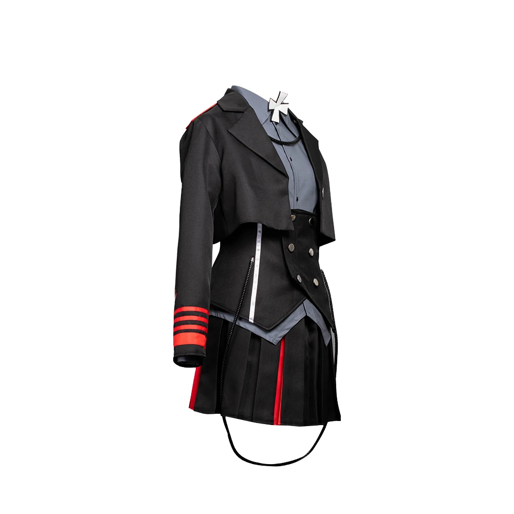 Azur Lane KMS Roon Cosplay Costume, jeu SingXeng, Halloween, cadeau de Noël, accessoires de performance de scène de paupières, uniforme de robe noire