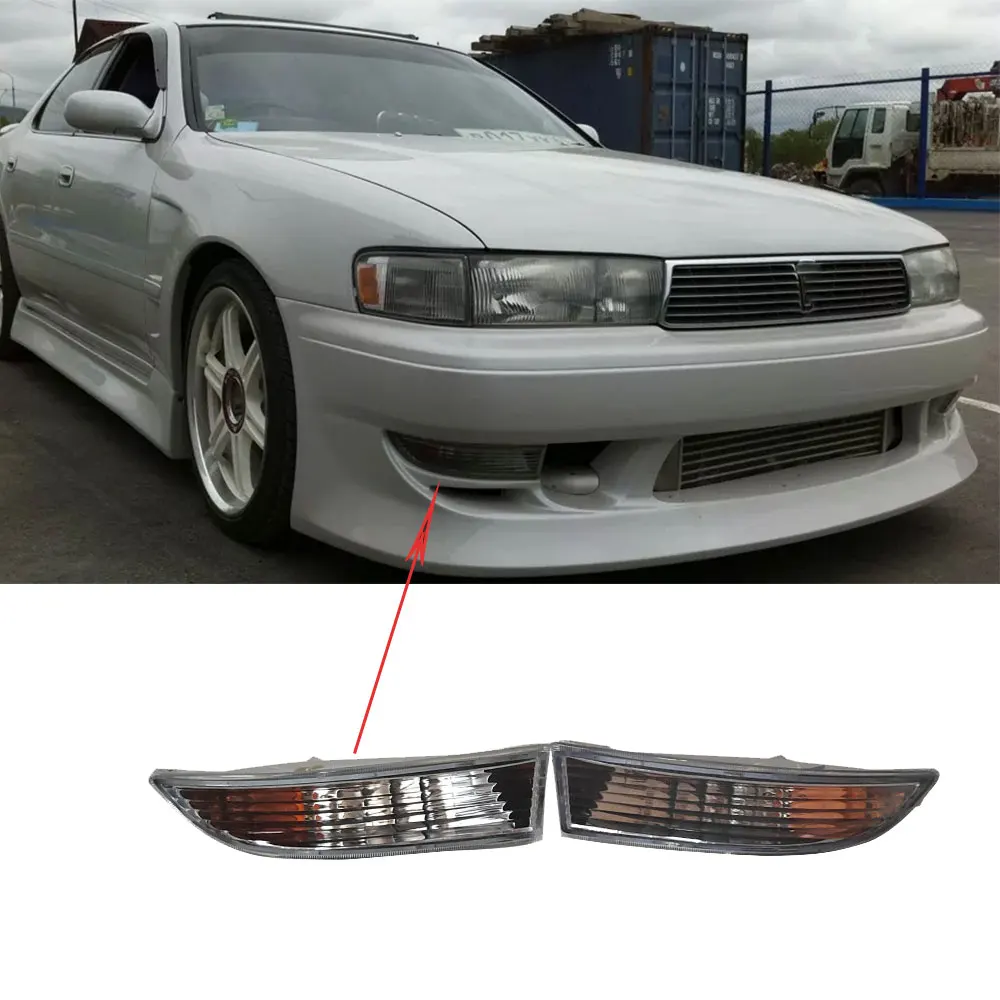 

A Pair Car Front Fog Light Bumper Lamp For Toyota Cresta JZX90 GX90 LX90 1992 to 1996 81510-22400