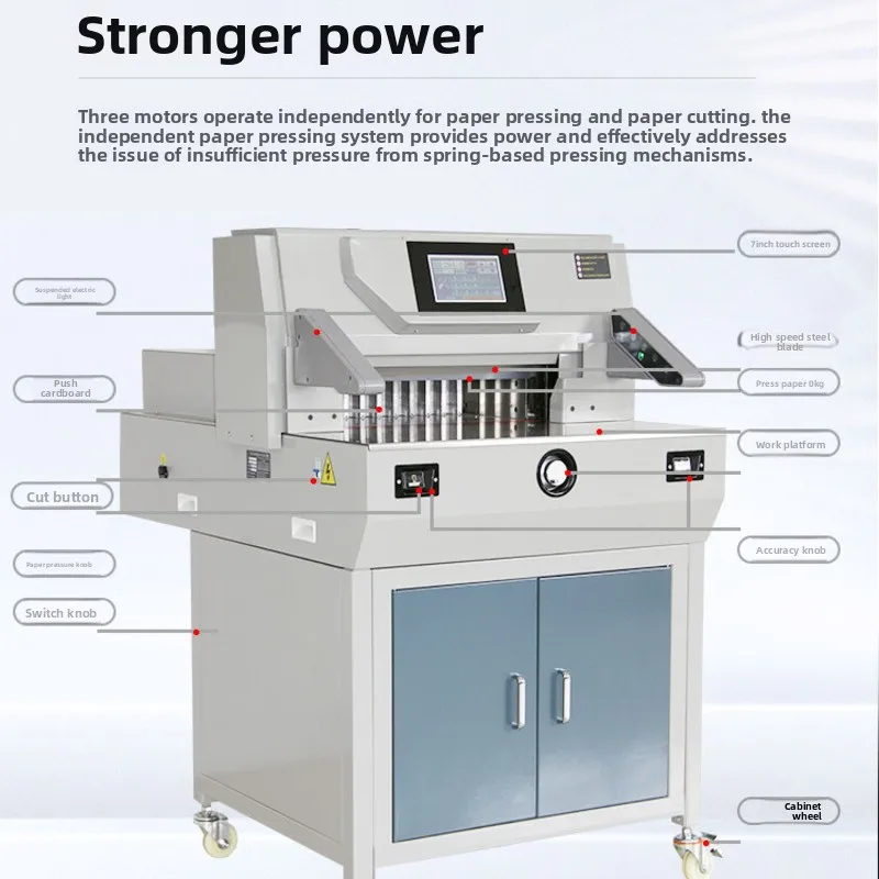 2026 Hydraulic Paper Cutter Electric Heavy-duty Programmable Cutter Double Hydraulic Graphic Book Album Paper Trimmer