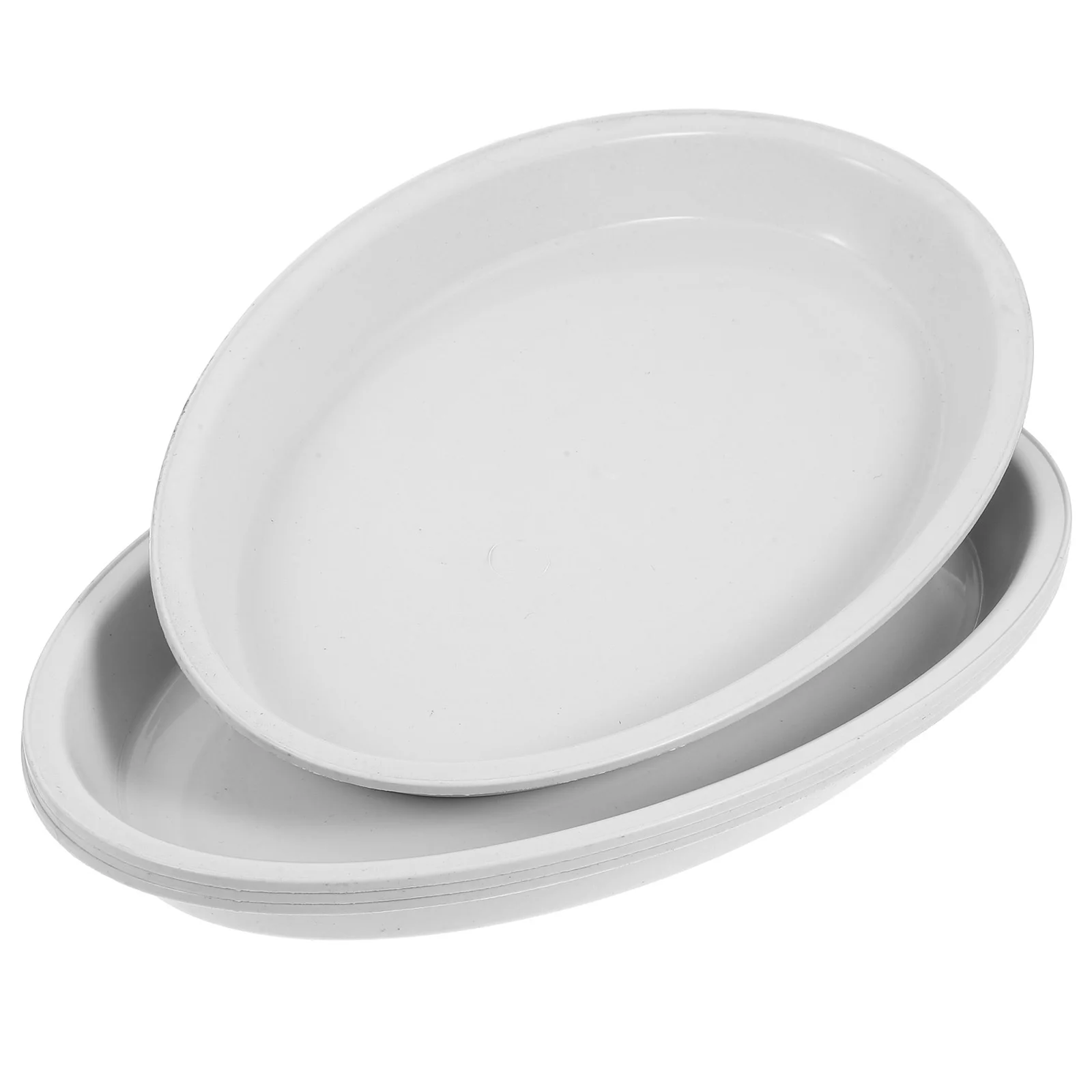 

4pcs Oval Flower Pot Saucer Plastic Plant Drip Tray For Indoor Outdoor Heavy Duty Water Catching Planter Garden Pot Saucer