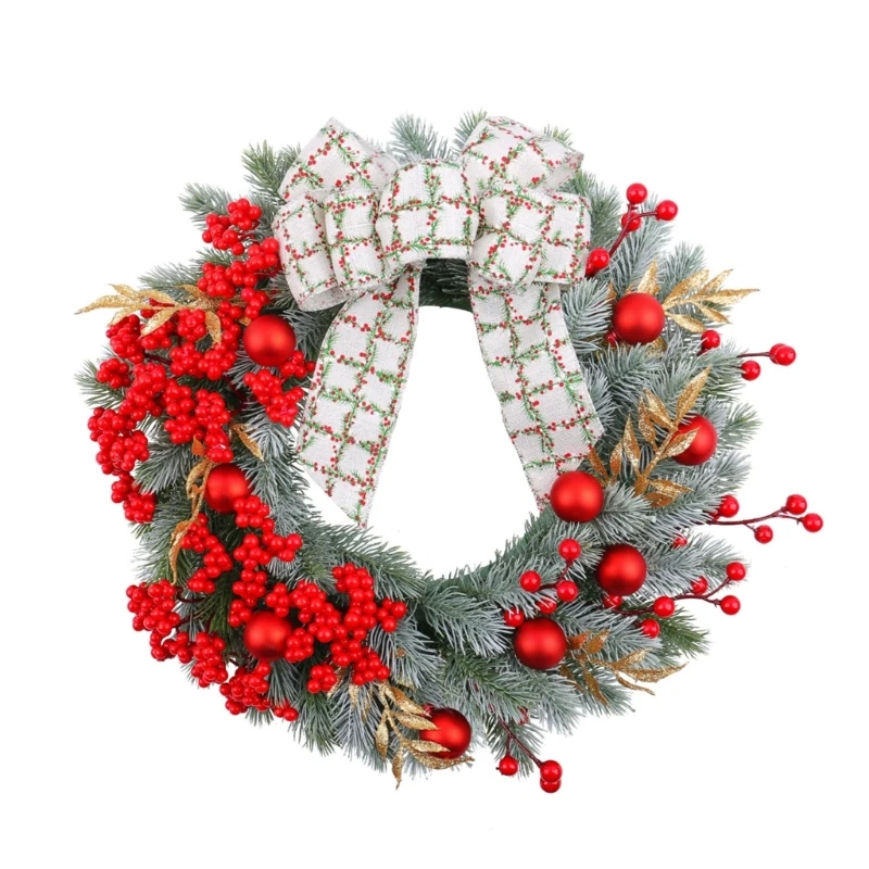 

Christmas Wreath with Artificial Berries Christmas Decoration for Front Door Dropship