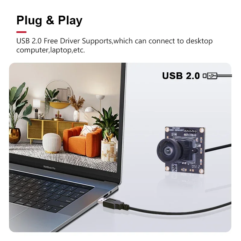 In stock New 1080P PS5268_32mm 25mm 16Degree Distortionless CMOS MJPG 30fps HD Mini USB UVC Industrial Camera Module for Android
